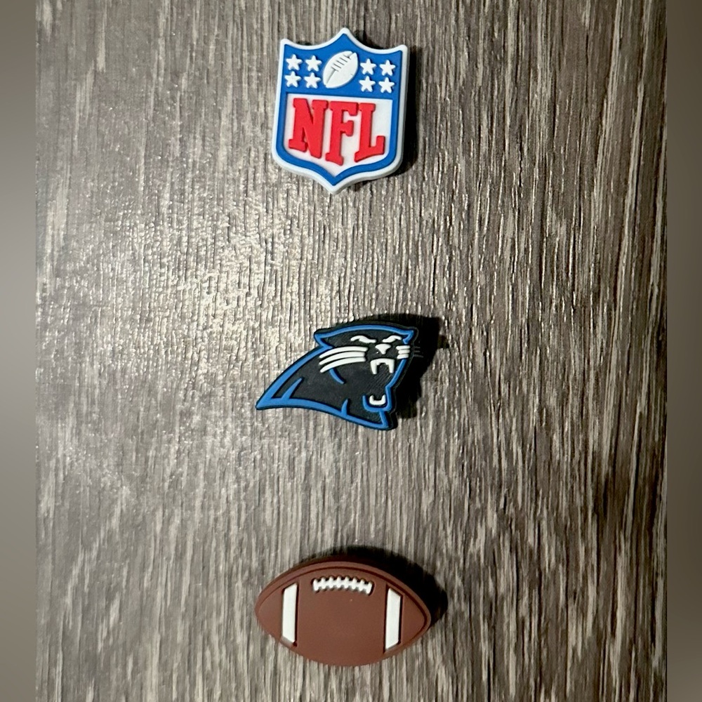 NFL Carolina Panthers Football Croc Charm Jibbitz